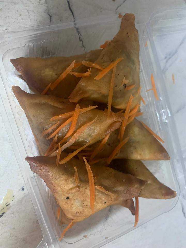 Golden Samosas — crisp-edged, flaky triangles