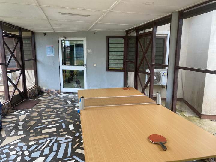 Inside the guesthouse